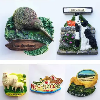 Naujoji Zelandija Šaldytuvas Magnetai Turizmo Suvenyrai Kiwi Avių Mielas Gyvūnų, Šaldytuvas Magnetiniai Lipdukai ant Šaldytuvo Namų Dekoro