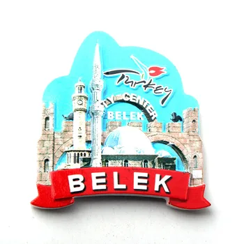 Miesto Centras Belek Turkija Dervos Šaldytuvas Magnetas Kūrybos 3D Šaldytuvas Magnetas Turizmo Suvenyrai, Namų Puošybai