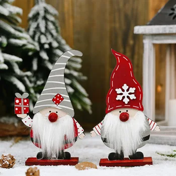 Kalėdų Papuošalai Gnome Santa Claus Pakabukas Medinis Linksmų Kalėdų Dekoracijos Namų Navidad Naujųjų Metų 2022 Kalėdos Amatų Dovanos