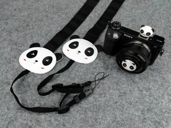 Minnie Dirželis VEIDRODINIAI SLR Fotoaparatas Peties Panda Diržas ant Kaklo fotoaparato Dirželio Laikiklis Tinka Visiems Canon Nikon Sony 