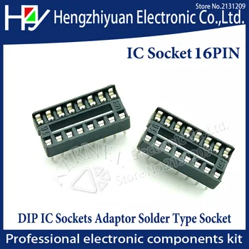 Hzy IC Lizdai 16 pin 10VNT 2.54 mm Per Skylę Antspaudu pin Atidaryti Rėmelį IC Cinkavimas Lizdas,Pikis Per Skylę Cinkavimas Lizdas Jungtys