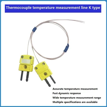 1Pcs K tipo Vielos Temperatūra Bandymo Temperatūros Jutikliai Linija Termo Daviklio Zondą TT-K-30 BGA IC Chip LED Lempos Granulių Komponentų Bandymo