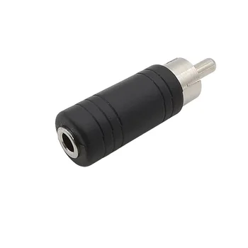 2/5vnt 3.5 mm Female RCA Male Mono Plug Garso Jungtis Konverteris 6.35 iki 3,5 Mikrofono Adapteris M/F Black