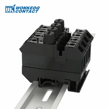 1Pc UK10-DREHSI Saugiklis LED Elektros Jungtis UK10 16mm Universalus Blokas Su Užsukamu Din Bėgelio plyšiui Blokuoti UK 10-DREHSILED