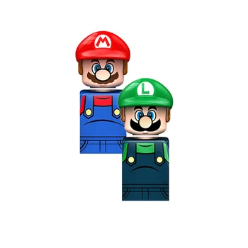 Mini Super Mario Bros Duomenys Blokai Kawaii Luigi Veiksmų Skaičius, 