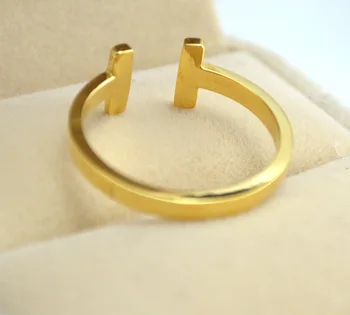 Rose Aukso spalvos Titano Plieno Paprasta Šypsena Moterų Žiedai/Mados Kristalų Moterų Žiedai Size6-8 Pigiai