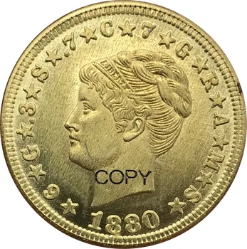 Jungtinių Amerikos valstijų 4 Dolerių Stella Modelio Keturių Doleris Vienas Stella 400 Centų Monetų, 1879 1880 Žalvario Metalo Kopijuoti Monetas