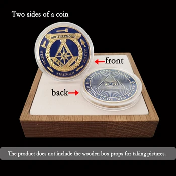 Masinu Monetų Atminimo Medalis Suvenyrų Auksą, Padengtą Mason Freemason