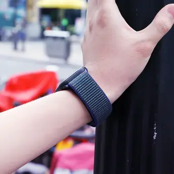 Nailono Diržas Apple watch band 44mm 40mm 42mm 38mm smartwatch apyrankė diržo kilpos apyrankę iWatch juosta 1 2 3 4 5 6 se juosta