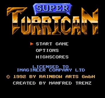 Super Turrican 60 Smeigtukai anglų Versija Žaidimo Kasetė 8 Bitų 60pin Žaidimų Konsolės