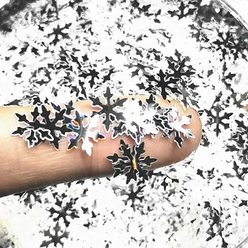 Ultra-plonas Blizgučiai Didelis Snaigės China 8mm Lazeris 3D Holografinis Nagų Paillettes PET Prarasti Blizgučiai 