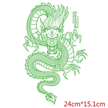 Kinijos Drakonas Harajuku Grafinis Šilumos Perdavimo Lipdukai Lopai Drabužių Perdavimas Aplinkosaugos ¾enklelis, Audiniu Termo Lipdukai, Viršuje Aplikacijos