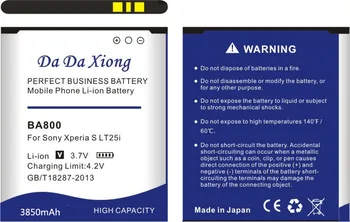 DaDaXiong 3850mAh BA800 Li-ion Telefono Baterija Sony Xperia V LT26i Arc HD LT25i LT25C LT26