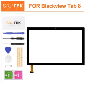 Už Blackview Tab 8 Tablet PC Išorės Capacitive Jutiklinis Ekranas Išorinis Skydas skaitmeninis keitiklis Asamblėjos Pakeitimo Stiklo Jutiklis Ekranas