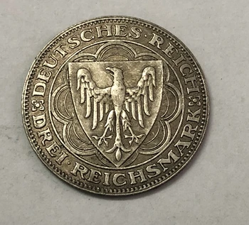 1927 M. Vokietija 3 Reichsmark Bremerhaven