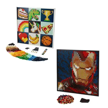 Disney Mickey Marvel Keršytojas Geležinis Žmogus Pixel Art Mozaika, Tapyba Avatar Kūrimo Bloką Plytų Dovana Vaikui Žaislas 31199 21226 31202