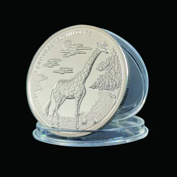 Žirafa Skirtos Sidabro Monetos Laukinių Progines Monetas Apsaugoti Laukinių Gyvūnų Progines monetas