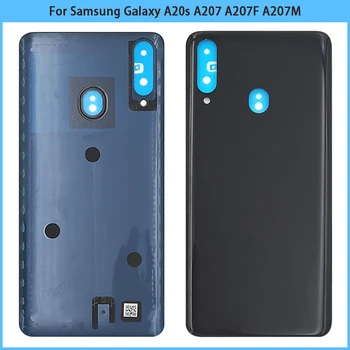 Samsung Galaxy A20s A207 A207F A207M Viduryje Kadro Bezel Telefono Baterija, galinis Dangtelis Galinių Durų Būsto Atveju Klijų Pakeitimo