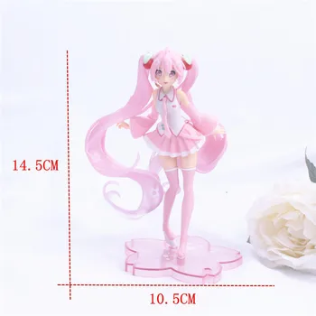 Japonijos Anime 14.5 cm mielas Rožinis Sakura dvasios PVC Veiksmų Skaičiai kawaii merginos Modelio namų dekoro Rinkti žaislų chrismas dovana