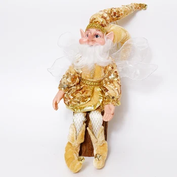 50cm Elf Lėlės Klounas Barzda Žaislas Kalėdų Pakabukas Puošyba, Dekoras Elf Sparno Namų Puošybai Navidad Naujųjų Metų Dovana Vaikams