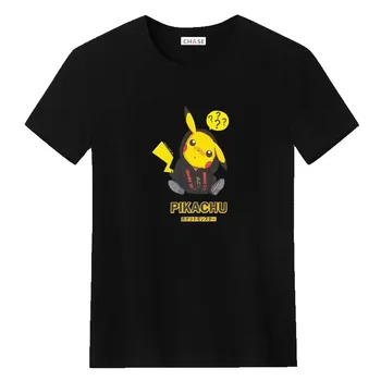 Pokemon T-shirt Animacinių filmų Pokemon, print T-shirt Harajuku atsitiktinis O-kaklo drabužius Vasarą, trumpas rankovėmis unisex marškinėliai viršų