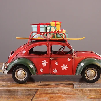 Nauja Kalėdinė Dekoracija Automobilio Modelį Geležies Miniatiūrinių Automobilių Apdailos Retro Pramonės Stiliaus Dovana, Baras, Kavinė Restoranas Rekvizitai