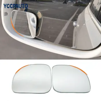 YCCPAUTO 2vnt Universalus HD Stiklo aklojoje Veidrodžių Auto Motociklo Automobilių 360 Laipsnių Reguliuojamas Papildomų Plataus Kampo išoriniai