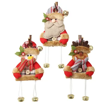 Linksmų Kalėdų Pledas audinio kabo varpas pakabukas Lėlės Medžio Dekoro Naujųjų Metų Ornamentu Elnių, Sniego, Kalėdų Senelio Lėlės Apdailos