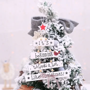 Kalėdų Medinė Raidė Pakabinti Tegus Pakabukas Kalėdų Eglutė Etiketės Medienos Amatų Ornamentu Kalėdų Papuošalų, Namų Dekoro Natale
