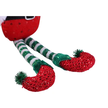 Kalėdinė Dekoracija Raudonos, Žalios Pliušinis ilgakojis Elf Lėlės, Papuošalai Naujųjų Metų Navidad Namų Dekoracijos Kalėdų Dovanos Vaikams 33x11cm