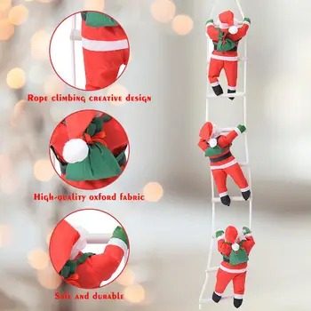40/60CM Laipiojimo Lynų Laiptais Santa Claus ir Kalėdų Pakabukas Kabo Lėlės Medžio Ornamentais Lauko Namų Dekoro
