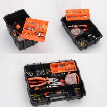 4Pcs Keičiamųjų Įrankių dėžė Plastikinių Dalių Komponentas Lagaminą Skaidrus Varžtas Saugojimo Bylos Profesional Toolbox Garažas Organizatorius
