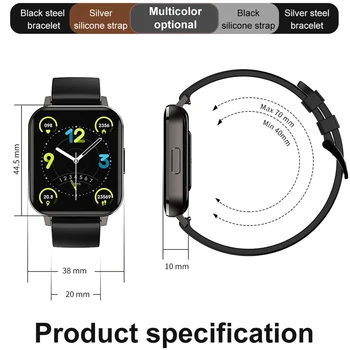2021 Smart Watch Vyrų 1.78 Colių IP68 Vandeniui Smartwatch Moterų EKG Širdies ritmo/Kraujo Spaudimo Monitorius Laikrodis 