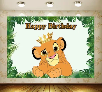 Karalius Jungl Fone Simba fotografijos Sienos Dekoracija Gimtadienio Dekoro Staltiesė Šalies Prekių Baby Shower Reklama Vaikas Žaislas