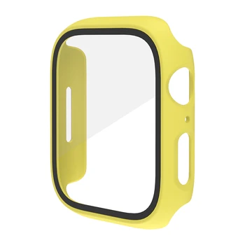 Įbrėžimams Atsparus Stiklas Flim Apple Žiūrėti Serija 7 Atveju Screen Protector 41mm 45mm Padengti Iwatch Bamperis Sunku Matinis Shell
