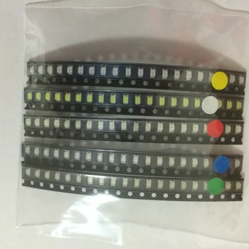 100vnt/daug 1206 šviesos Paketas LED Paketo Raudona Balta Žalia Mėlyna Geltona kiekvieną 20pcs 3216 led