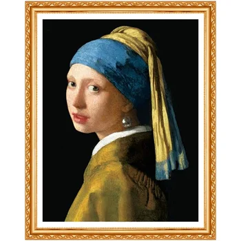 Diamond Siuvinėjimo Vermeer Mergina su Perlo Karoliai 
