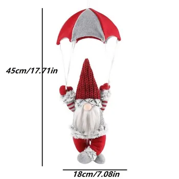 Kūrybiškumo Kalėdų Šalis Dekoro Santa Gnome Pliušinis Lėlės Pakabukas Medžio Parašiutu Kabantys Papuošalai Kalėdų Amatai
