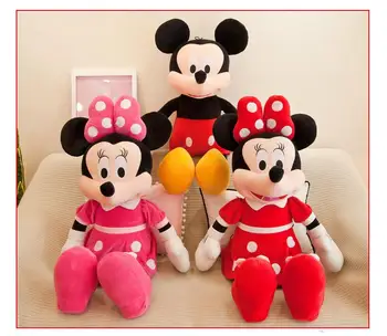 Karšto Pardavimo 40-50cm Aukštos Kokybės Įdaryti Mickey&Minnie Mouse Pliušinis Žaislas Lėlės Gimtadienio, Vestuvių Dovanos Vaikams, Kūdikiams, Vaikams