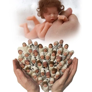 Kūdikių Pirštų Lėlės Su Realiais Drabužius Ir Kepurę Super Mini Piršto Lėles, Miniatiūrinės Lėlės Reborn Rinkinio Nykščio Kūdikių Dovana Vaikams