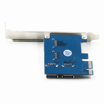 PCI-E PCI-E Adapterį 1 iki 4 PCI-E X1 PCI-E X16 Riser Card USB 3.0 HUB už Bitcoin BTC Miner Kasyba
