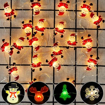 2m 20 LED Kalėdų Senelio Elnių, Sniego Snaigė Led Šviesos Eilutę Kalėdos Naujųjų Metų Šaliai Namų Dekoro Kalėdų Papuošalų Girlianda