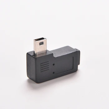 Mini USB Type A Male Micro USB B Moterų Kairysis Kampas 90 Laipsnių Adapteris