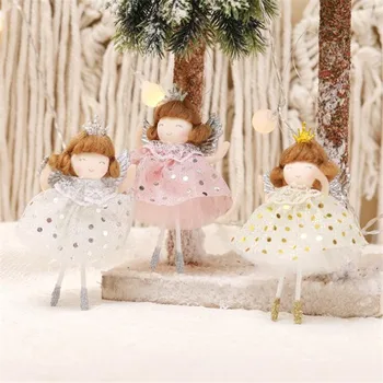 2021 Kalėdų Eglutė Pakabukas Mergina Mielas Pliušinis Angel Doll Ornamentu 2022 Naujųjų Metų Kalėdų Dovana KALĖDŲ Puošmena Navidad Gimdymo Noel
