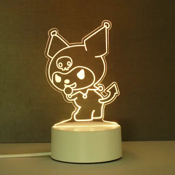 Kawaii 3D Stereo Naktį Šviesos Cinnamoroll Mano Melodija Kuromi Sanrio Katytė Pikachu Cute Lėlės Anime Paveikslas Dovana Žaislai Vaikams